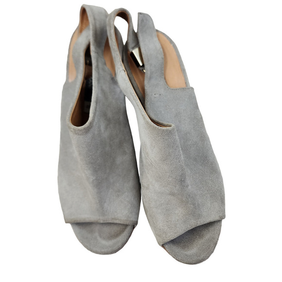 Alberto Fermani US Size 6.5 EU Size 37 Suede Open Toe Heels - Picture 8 of 8